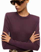 Merino wool sweater with removable shoulder pads -  | Pinko