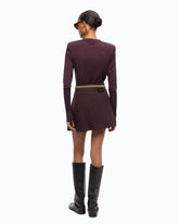Merino wool sweater with removable shoulder pads -  | Pinko