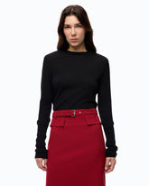 Maglia in lana merino con spalline rimovibili