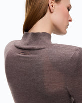 Long turtleneck dress in merino wool -  | Pinko