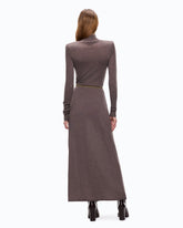 Long turtleneck dress in merino wool -  | Pinko