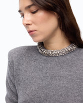 Pullover aus einem Wollmix mit Schmuckkragen -  | Pinko