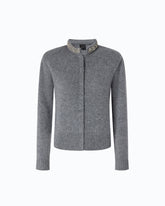 Cardigan con collo gioiello - Grigio | Pinko