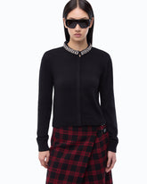 Cardigan mit Schmuckkragen - Schwarz | Pinko