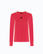 Maglia con logo Love Birds - Rosso | Pinko