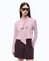 Bluse mit Schärpenkragen - Rosa | Pinko