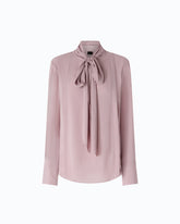 Bluse mit Schärpenkragen - Rosa | Pinko