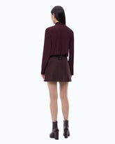 Blusa con collo a fusciacca - Bordeaux | Pinko