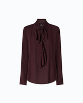Blusa con collo a fusciacca - Bordeaux | Pinko