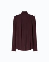 Blusa con collo a fusciacca - Bordeaux | Pinko