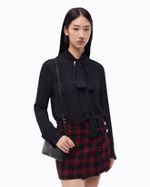Bluse mit Schärpenkragen - Schwarz | Pinko