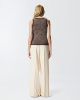 Camiseta sin mangas efecto espray con bordado PINKO -  | Pinko