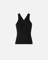 Canotta a costine con scollo a V e logo PINKO -  | Pinko