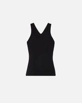 Canotta a costine con scollo a V e logo PINKO -  | Pinko