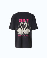 T-Shirt mit Schwanen-Print „Quiet Is The New Punk“ -  | Pinko