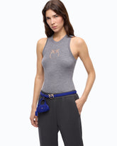 Geripptes Top mit transparentem Logo Love Birds -  | Pinko