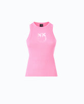 Top côtelé avec logo Love Birds transparent -  | Pinko