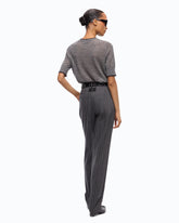 T-shirt à manches mi-longues avec bords effilochés -  | Pinko