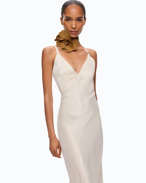 Abito slipdress lungo con logo Love Birds rimovibile