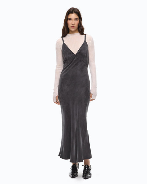 Abito slipdress lungo con logo Love Birds rimovibile