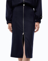 Gonna a matita in flanella - Blu | Pinko