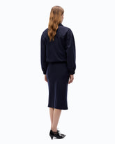 Gonna a matita in flanella - Blu | Pinko