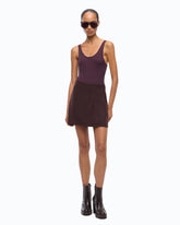 Pinstriped mini skirt with macro pleats -  | Pinko