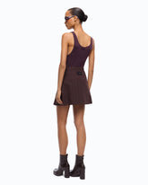 Pinstriped mini skirt with macro pleats -  | Pinko