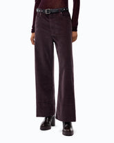 Cropped-Hose aus Samt mit Gürtel aus Leder -  | Pinko
