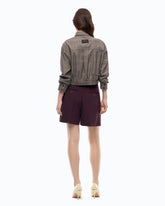 Overshirt cropped in misto lana a quadri -  | Pinko