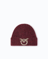 Gorro de lana con logo joya Love Birds - Rojo | Pinko