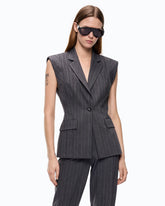 Pinstriped wool-blend vest -  | Pinko