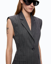 Pinstriped wool-blend vest -  | Pinko