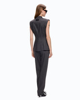 Pinstriped wool-blend vest -  | Pinko