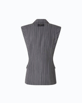Pinstriped wool-blend vest -  | Pinko