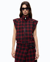 Gilet in tweed a quadri
