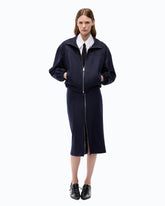 Oversize-Bomberjacke aus Flanell - Blau | Pinko