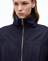 Oversize-Bomberjacke aus Flanell - Blau | Pinko