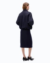 Oversize-Bomberjacke aus Flanell - Blau | Pinko