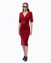 Robe ajustée avec ceinture Love Birds -  | Pinko