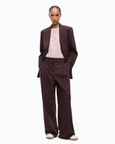Wide-leg check trousers -  | Pinko