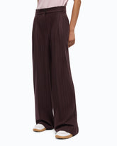 Wide-leg check trousers -  | Pinko