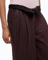 Wide-leg check trousers -  | Pinko