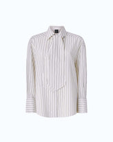 Chemise à rayures avec cravate -  | Pinko