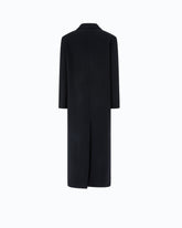 Long double-breasted coat in wool-blend fabric -  | Pinko