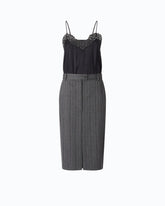 Vestito longuette con gonna gessata -  | Pinko
