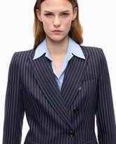 Pinstriped wool-blend jacket -  | Pinko