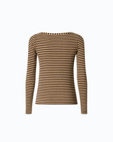 Maglia serafino in misto lana a righe -  | Pinko