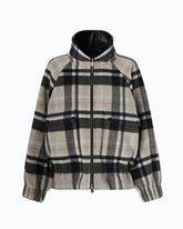 Caban con zip e fantasia check -  | Pinko