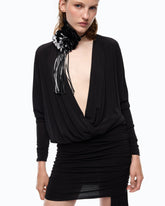 Robe courte à fronces avec lien -  | Pinko